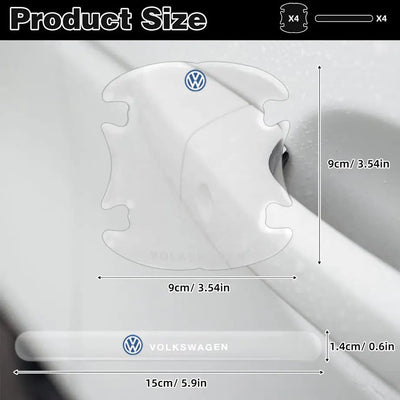 Universal VW Transparent Silicone Door Handle Cover Protector Set (8pc)