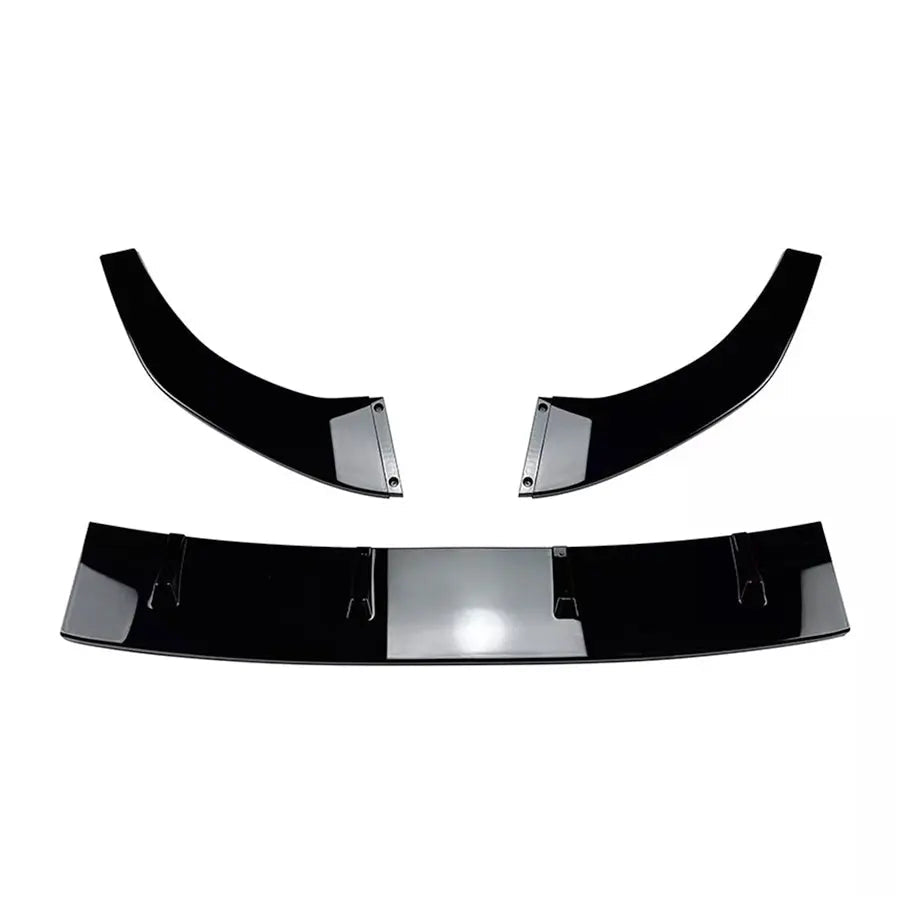 VW Polo 8 AW (18-22) 3-Piece Maxton Style Gloss Black Front Spoiler