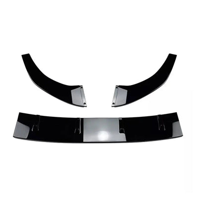 VW Polo 8 AW (18-22) 3-Piece Maxton Style Gloss Black Front Spoiler