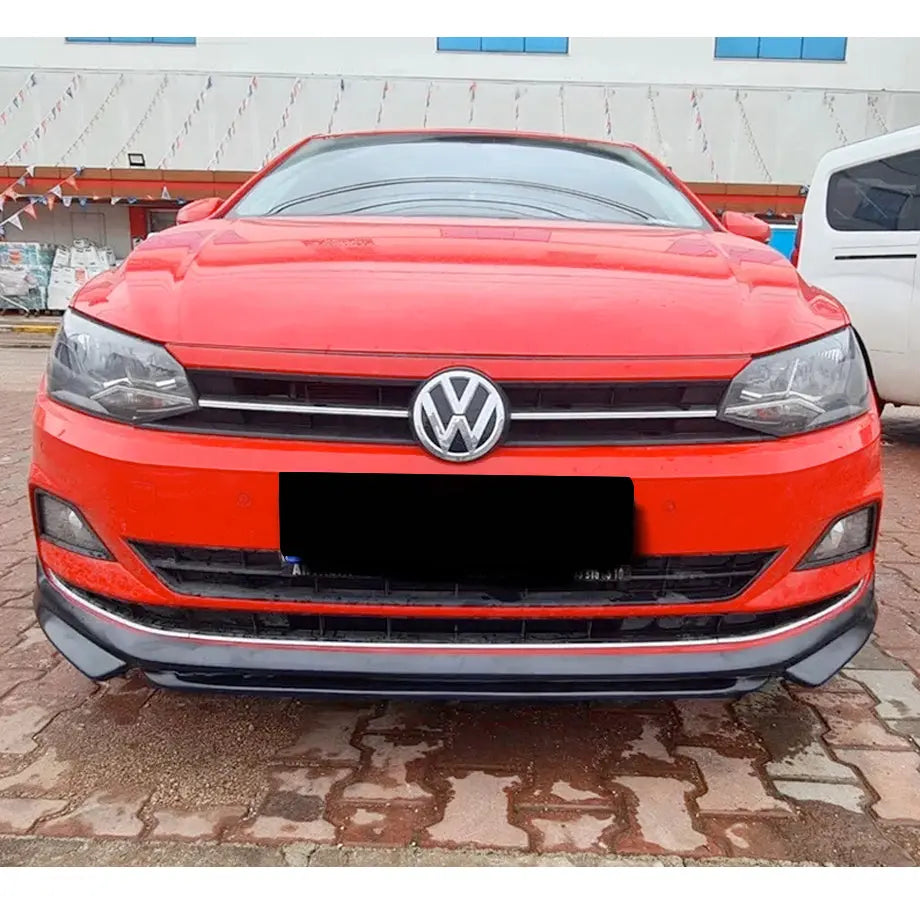 VW Polo 8 AW (18-22) ABT Style Gloss Black 3-Piece Front Spoiler