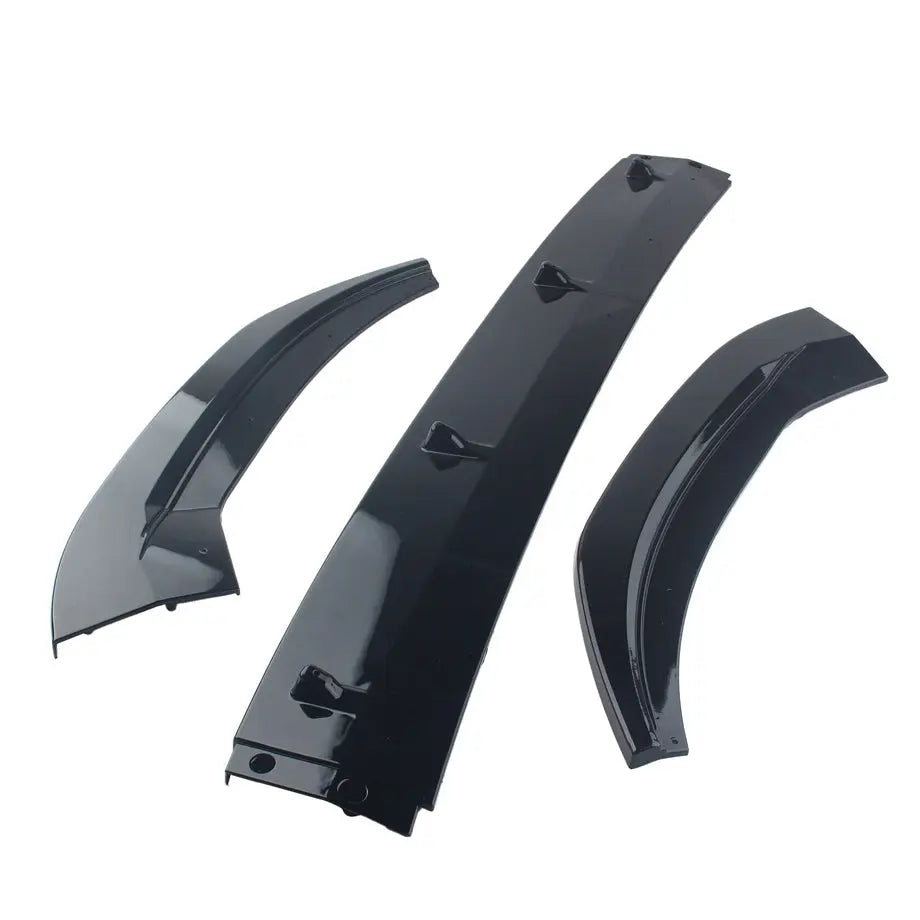 VW Polo 8 Life (23-On) 3-Piece Maxton Style Gloss Black Front Spoiler