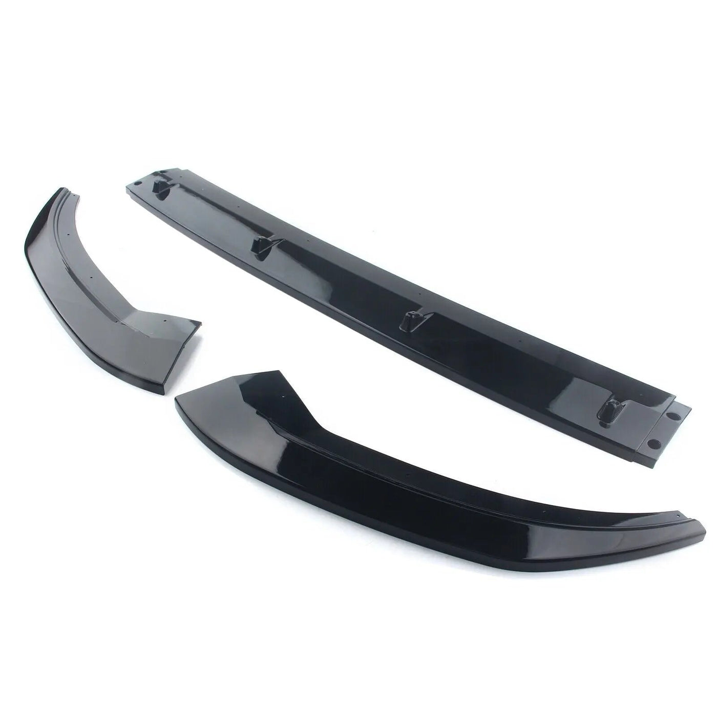 VW Polo 8 Life (23-On) 3-Piece Maxton Style Gloss Black Front Spoiler