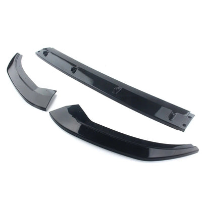 VW Polo 8 Life (23-On) 3-Piece Maxton Style Gloss Black Front Spoiler