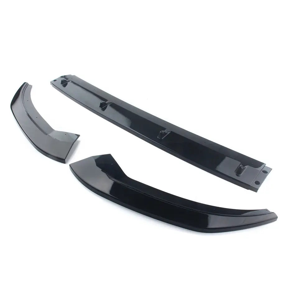 VW Polo 8 Life (23-On) 3-Piece Maxton Style Gloss Black Front Spoiler