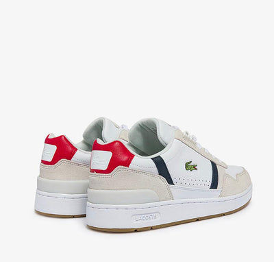 Lacoste Men's T-Clip Tricolour Leather and Suede Trainers
