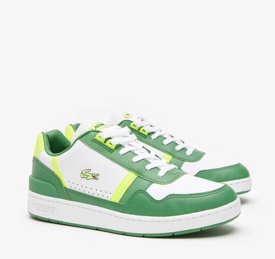 Men's Lacoste T-Clip Leather Colour Block Trainers