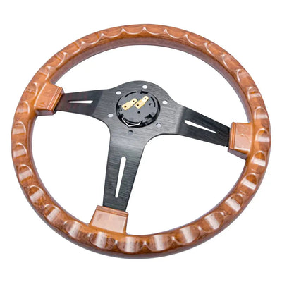Wood Grain Look Drift Style Steering Wheel (350mm)