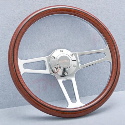 Genuine Wood Grain Racing Style Steering Wheel (350mm)