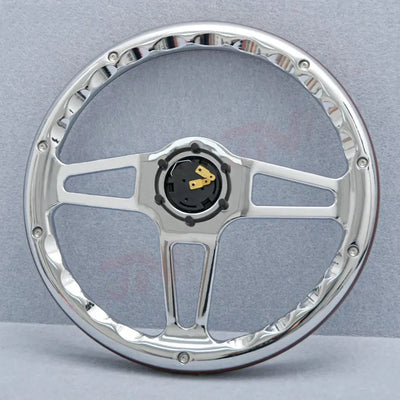 Genuine Wood Grain Racing Style Steering Wheel (350mm)