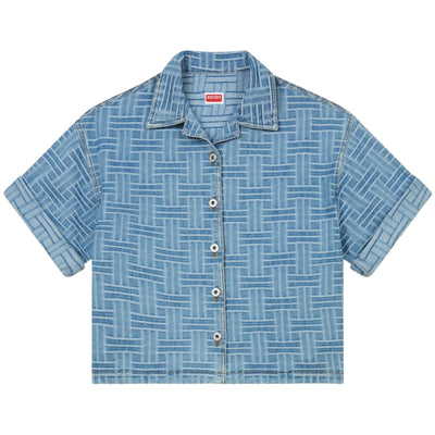 Kenzo Shirt Weave Denim Blue