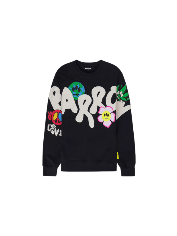 Barrow Sweater Graphic Print Logo Black