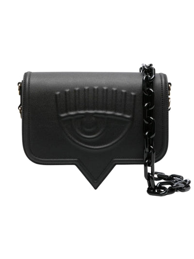 Chiara Ferragni Bag Embossed Eyelike Logo Black