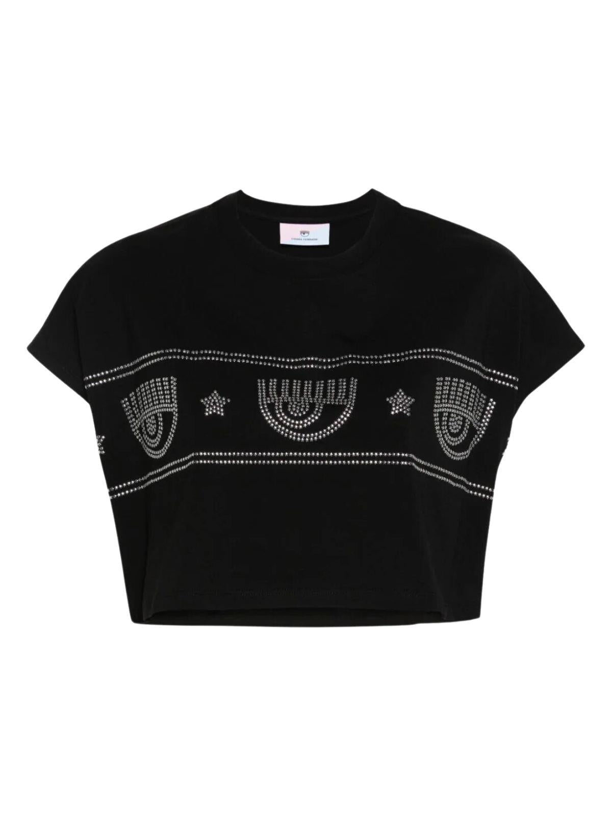 Chiara T-Shirt Eyelike Studs Black