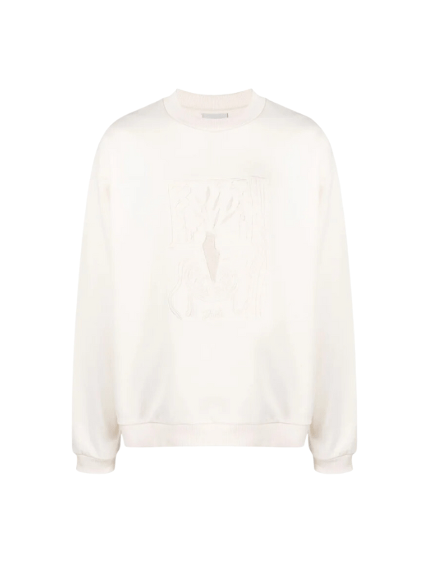 Drole De Monsieur Sweater Gueridon Embroidery Cream