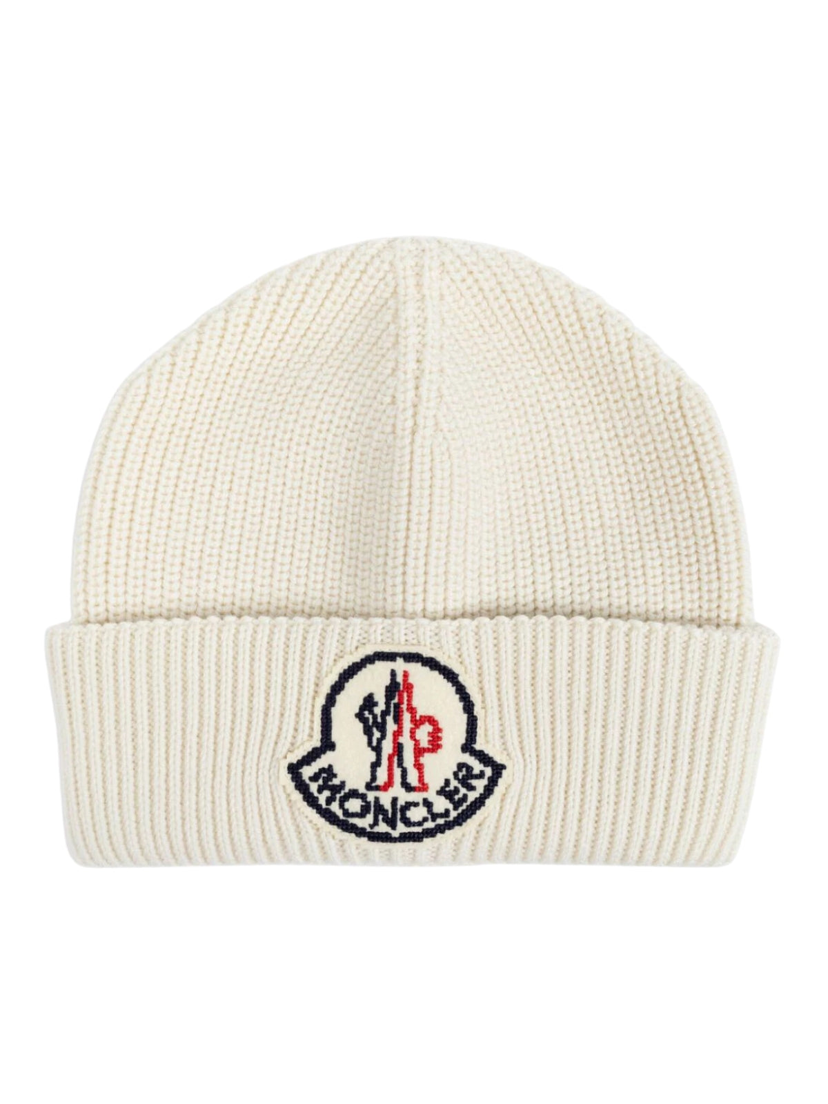 Moncler Beanie Logo White