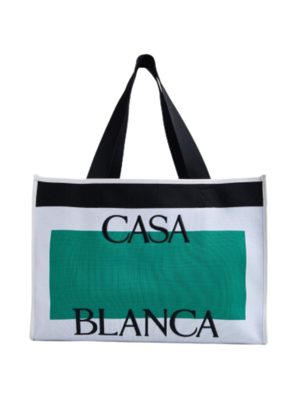 Casablanca Bag Knitted Shopper White-Green