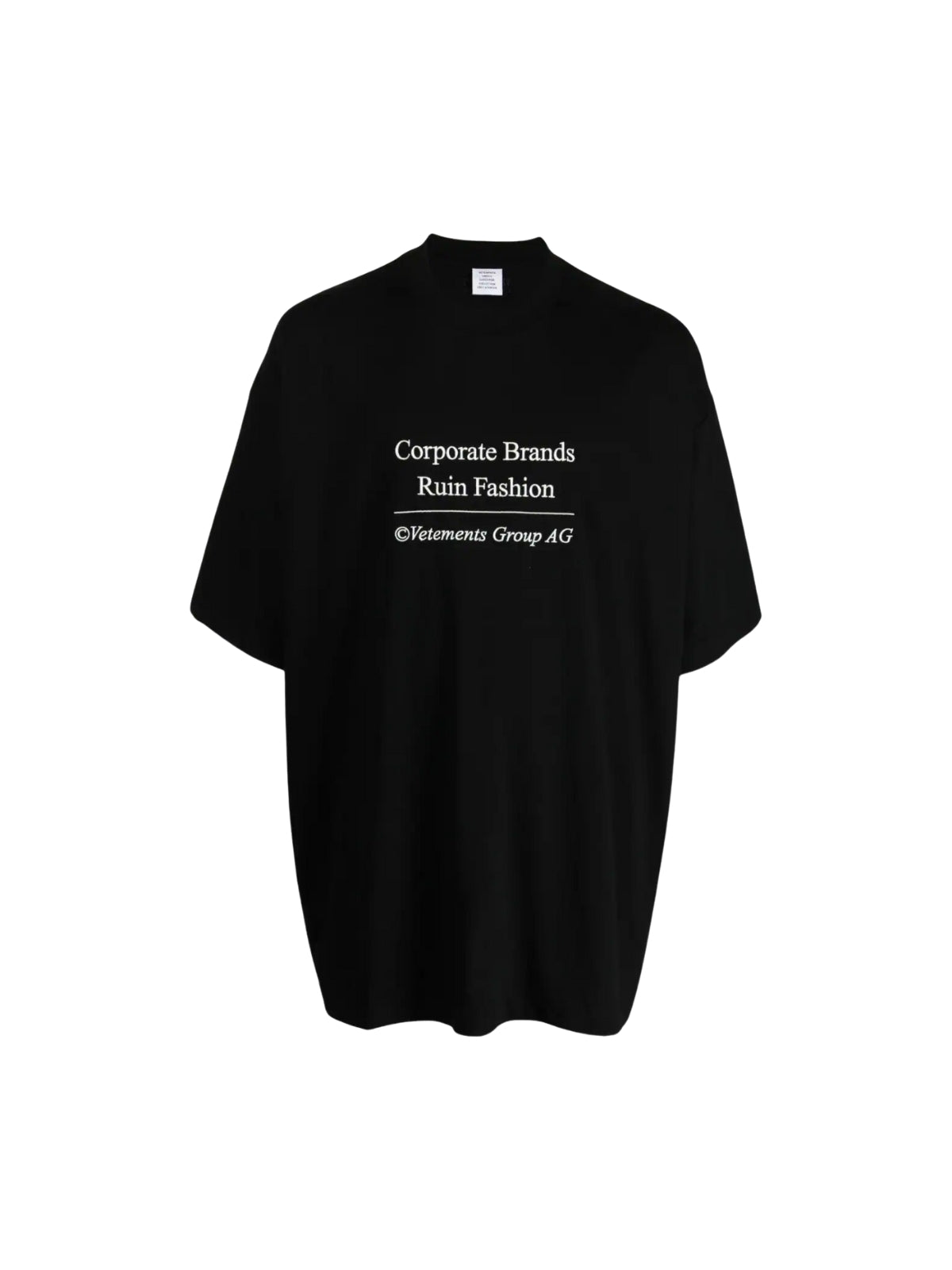Vetements T-Shirt Corporate Brands Black