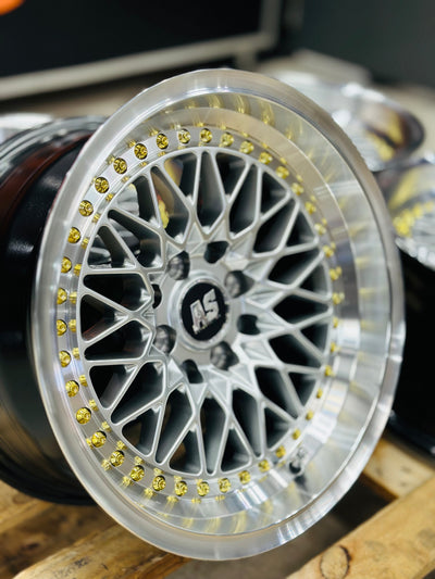 15” AS-7416 VS SILVER  4/100 4/114 wheels