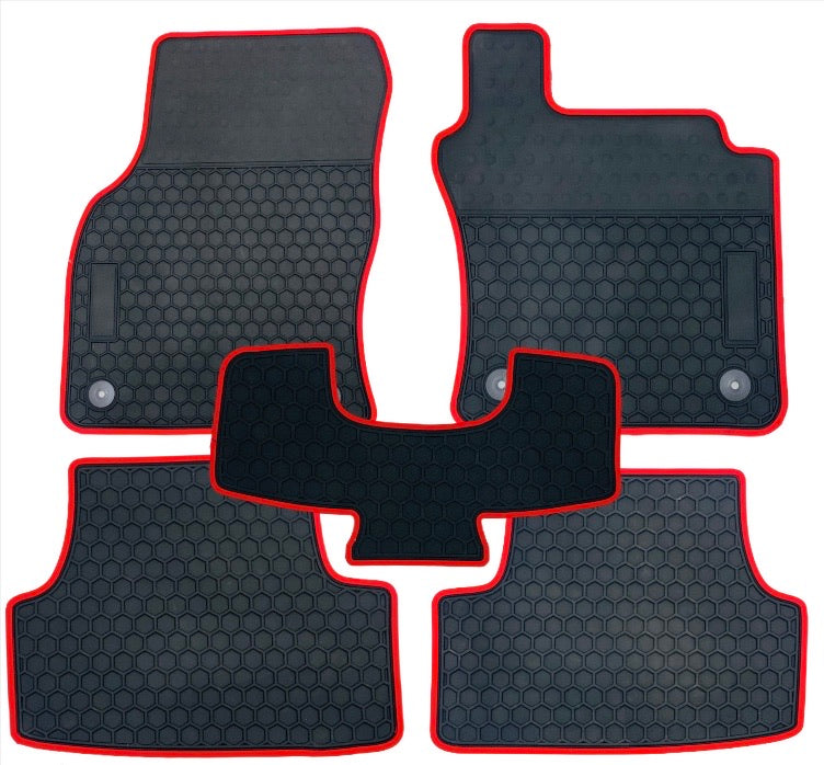 Suitable for VW GOLF 7/8  GTI RUBBER MATS BLACK AND RED