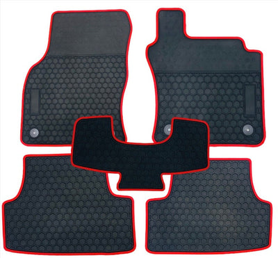 Suitable for VW GOLF 7/8  GTI RUBBER MATS BLACK AND RED