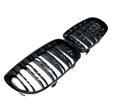 BMW E82 / E87 DOUBLE  SLAT GLOSS BLACK GRILLS