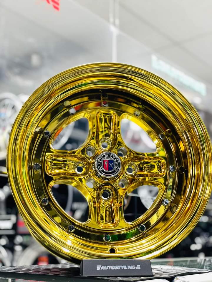 15” AS-E40 GOLD CHROME WHEELS