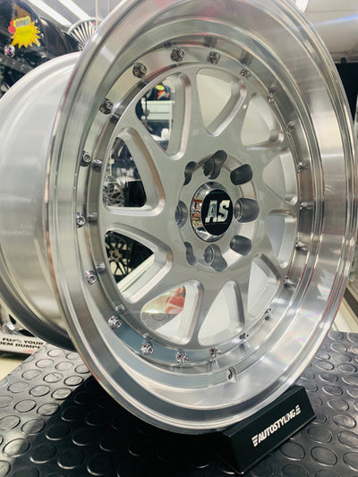 15” AS-AW091 4/100 & 4/114 multi pcd silver wheels