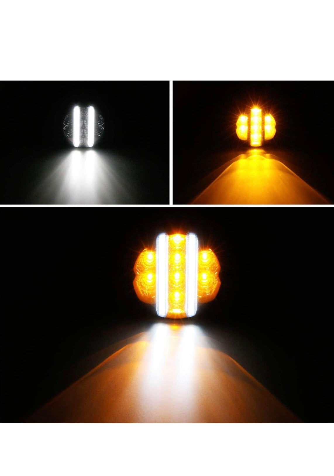 iJDMTOY (2) Smoked Lens LED Front Turn Signal Lamp Assembly Compatible With Jeep 2007-17 Wrangler (White LED Vertical Bars For Driving/DRL & Amber LED Dots For Turn Signal Lights)