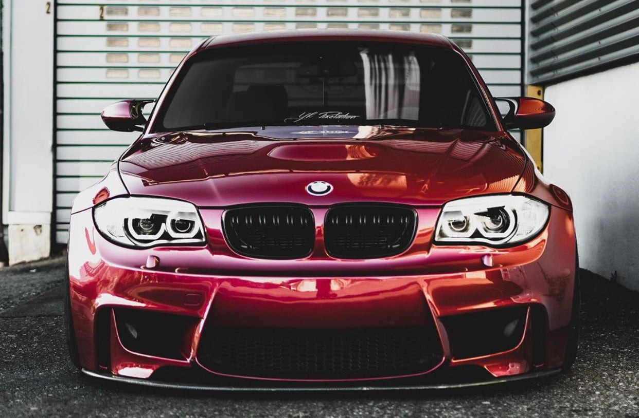 BMW E82 / E87 DOUBLE  SLAT GLOSS BLACK GRILLS