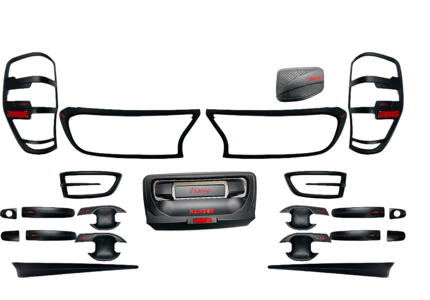 FORD RANGER T7 TRIM COMBO KIT WITH RED REFLECTORS
