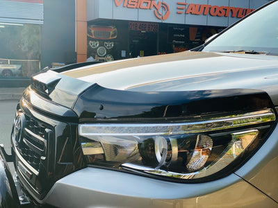 HILUX REVO GRAVEL GUARD BONNET PROTECTOR GLOSS BLACK