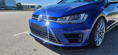 VW GOLF 7 / 7.5 / 7R / 7TSI KERSH 3PCE FRONT SPOILER GLOSS BLACK