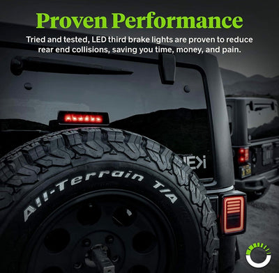 Jeep Wrangler 3rd brake light smoked led