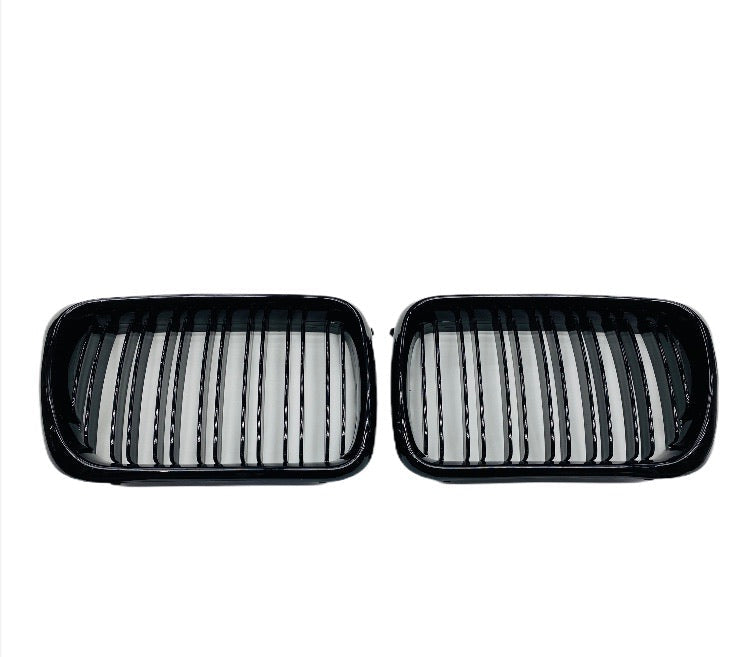 BMW E36 DOUBLE  SLAT GLOSS BLACK GRILLS