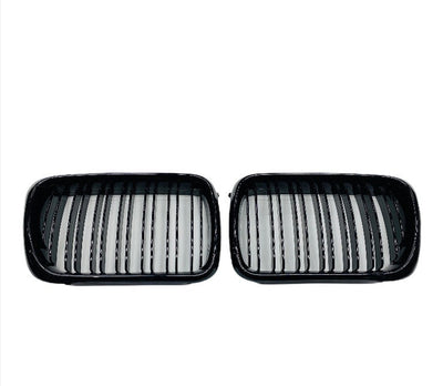 BMW E36 DOUBLE  SLAT GLOSS BLACK GRILLS