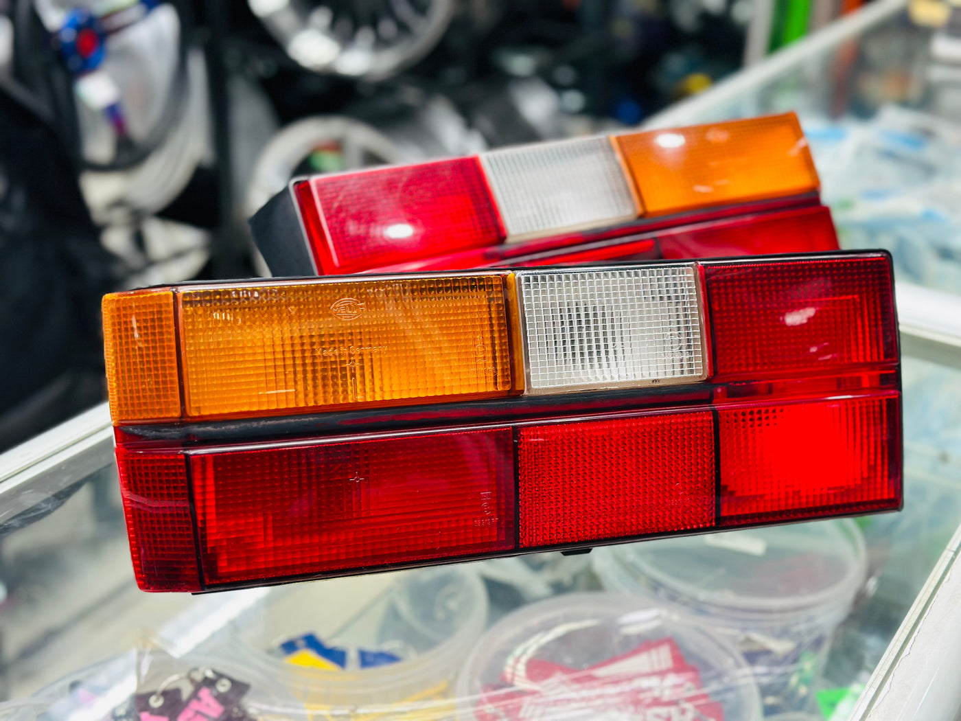 VW MK1 OEM USED HELLA AMBER/RED TAILLIGHTS