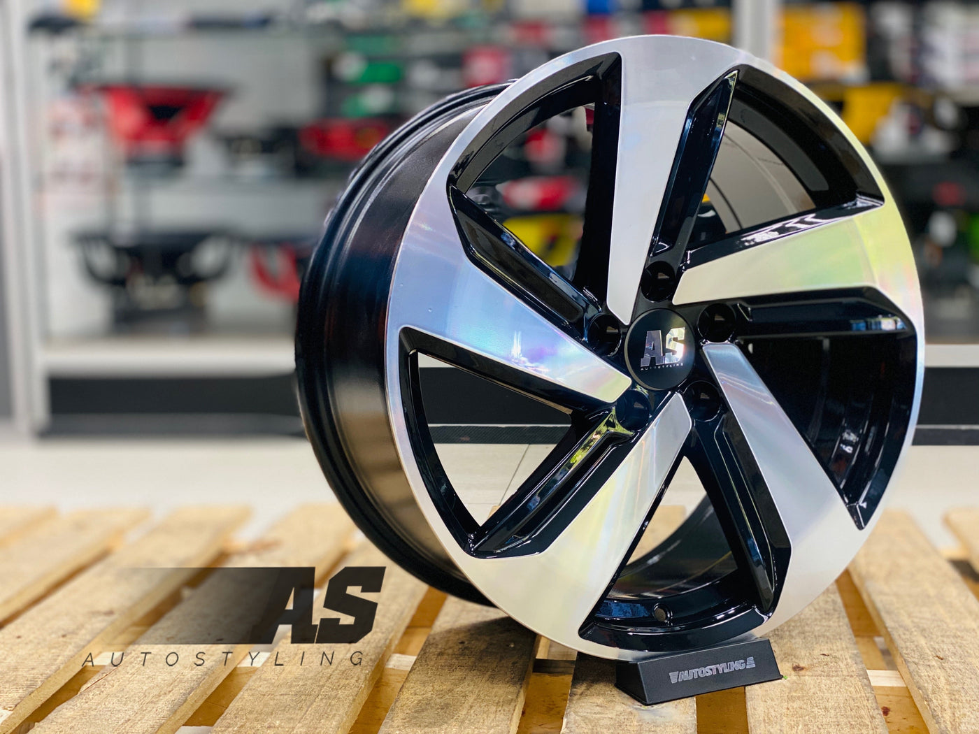 18” AS-GOLF 7.5 5/112 MACHINE FACE BLACK
