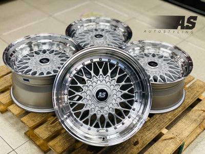 17” AS-MESH BBS  8.5/10j 5/112 & 5/120  SILVER