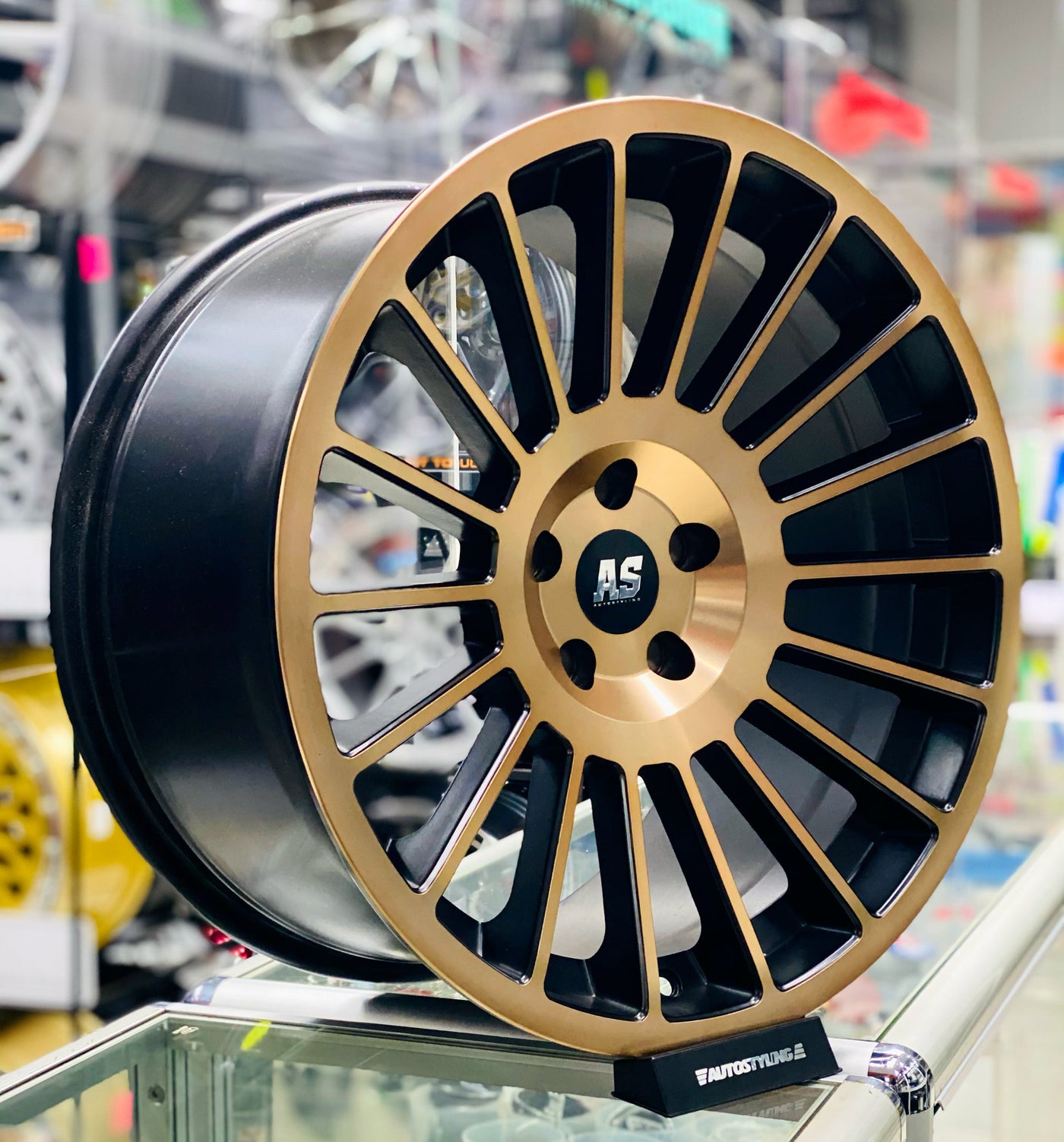 19” AS- IND 5/112 BLACK ROSE GOLD MACHINE FACE