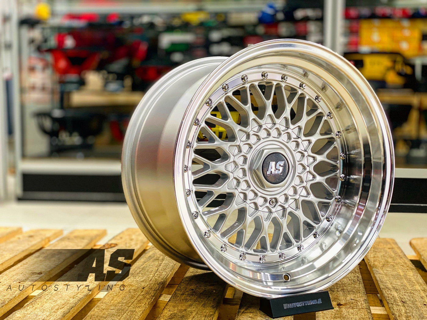 17” AS-MESH BBS  8.5/10j 5/112 & 5/120  SILVER