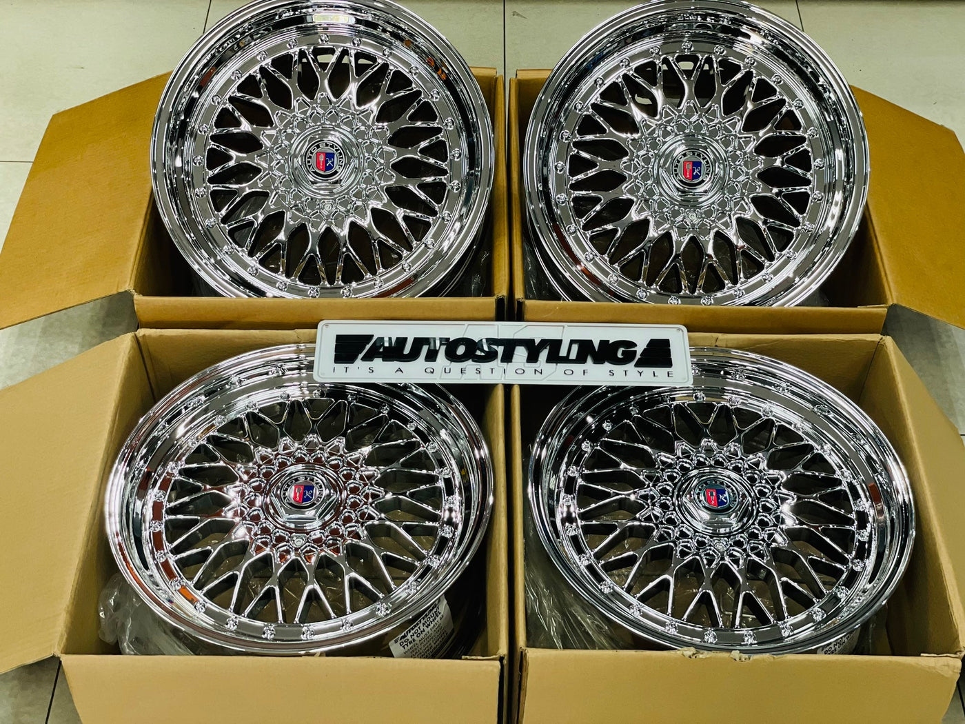 18” AS- MESH 5/100 5/120 SILVER CHROME