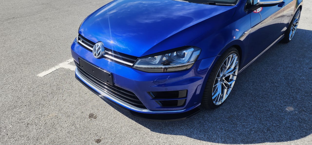VW GOLF 7 / 7.5 / 7R / 7TSI KERSH 3PCE FRONT SPOILER GLOSS BLACK