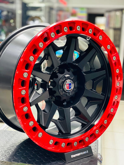 18” AS- F2005 RED FLOWFORGED BAKKIE RIMS 6/139