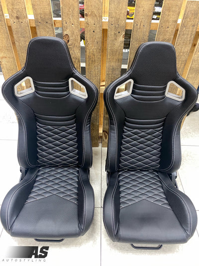 AS WINGBACK SEATS (D) CARBON LOOK