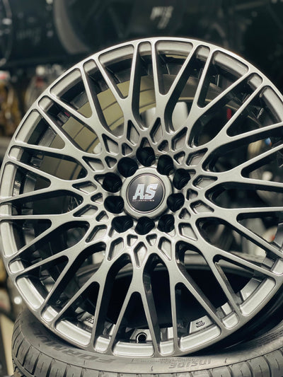 17" AS-7895 5/100& 5/114 GUNMETAL WHEELS