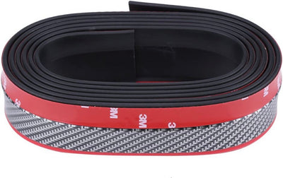 SAMURAI UNIVERSAL RUBBER FRONT SPOILER CARBON/ RED EDGE