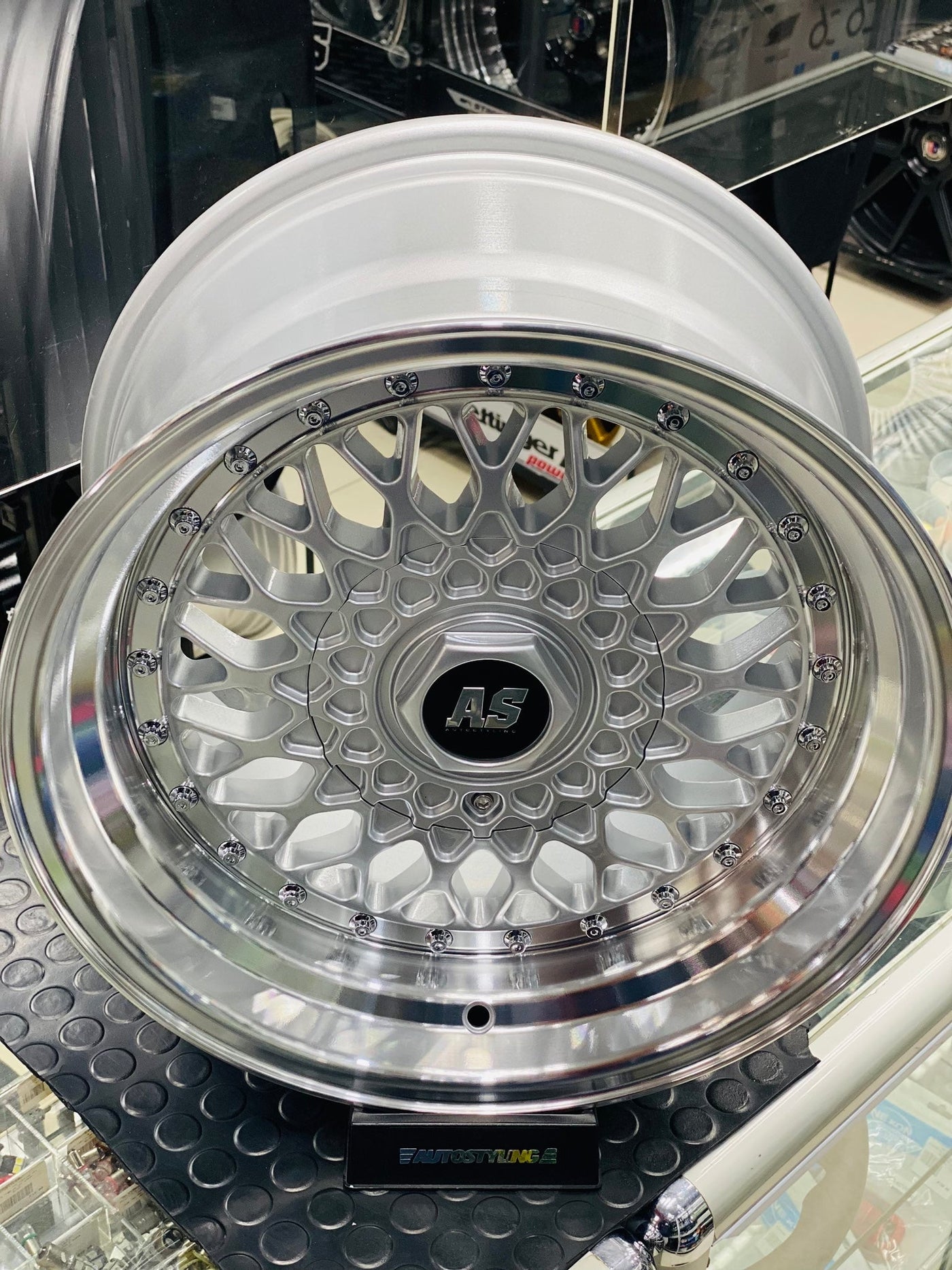 16” AS-MESH 8/9j 4/100 & 5/100 multi hole  SILVER