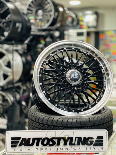 17” AS- 508 BBS STYLE MESH  BLACK wheels