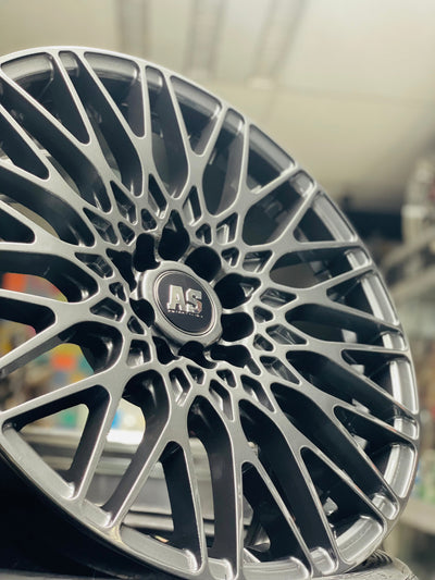 17" AS-7895 5/100& 5/114 GUNMETAL WHEELS