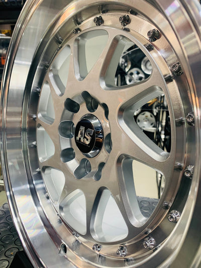 15” AS-AW091 4/100 & 4/114 multi pcd silver wheels